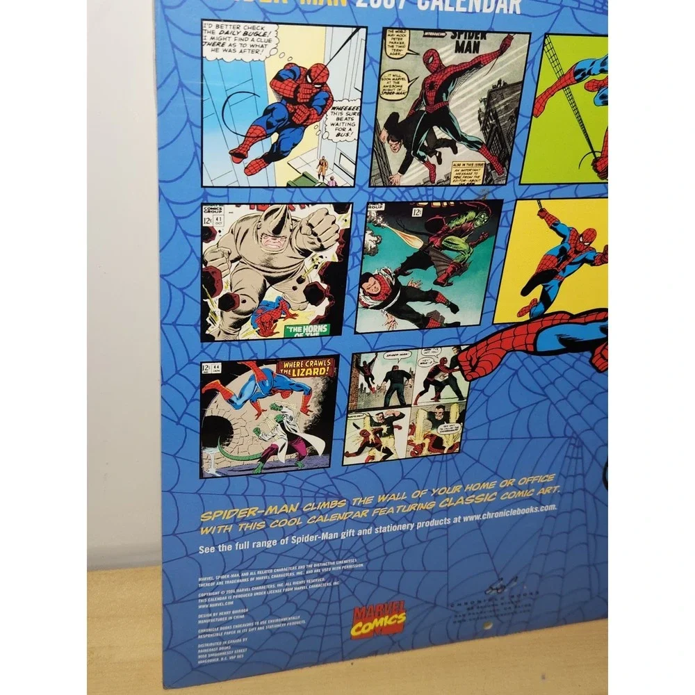 The Amazing Spider Man 2007 Calendar Marvel Comics Wall Art UNUSED
